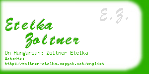 etelka zoltner business card